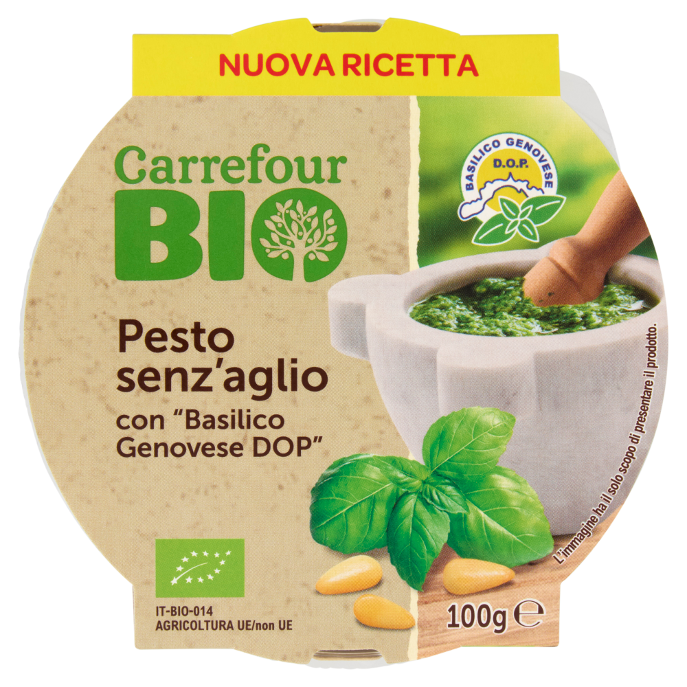 Carrefour Bio Pesto senz'aglio con "Basilico Genovese DOP" 100 g