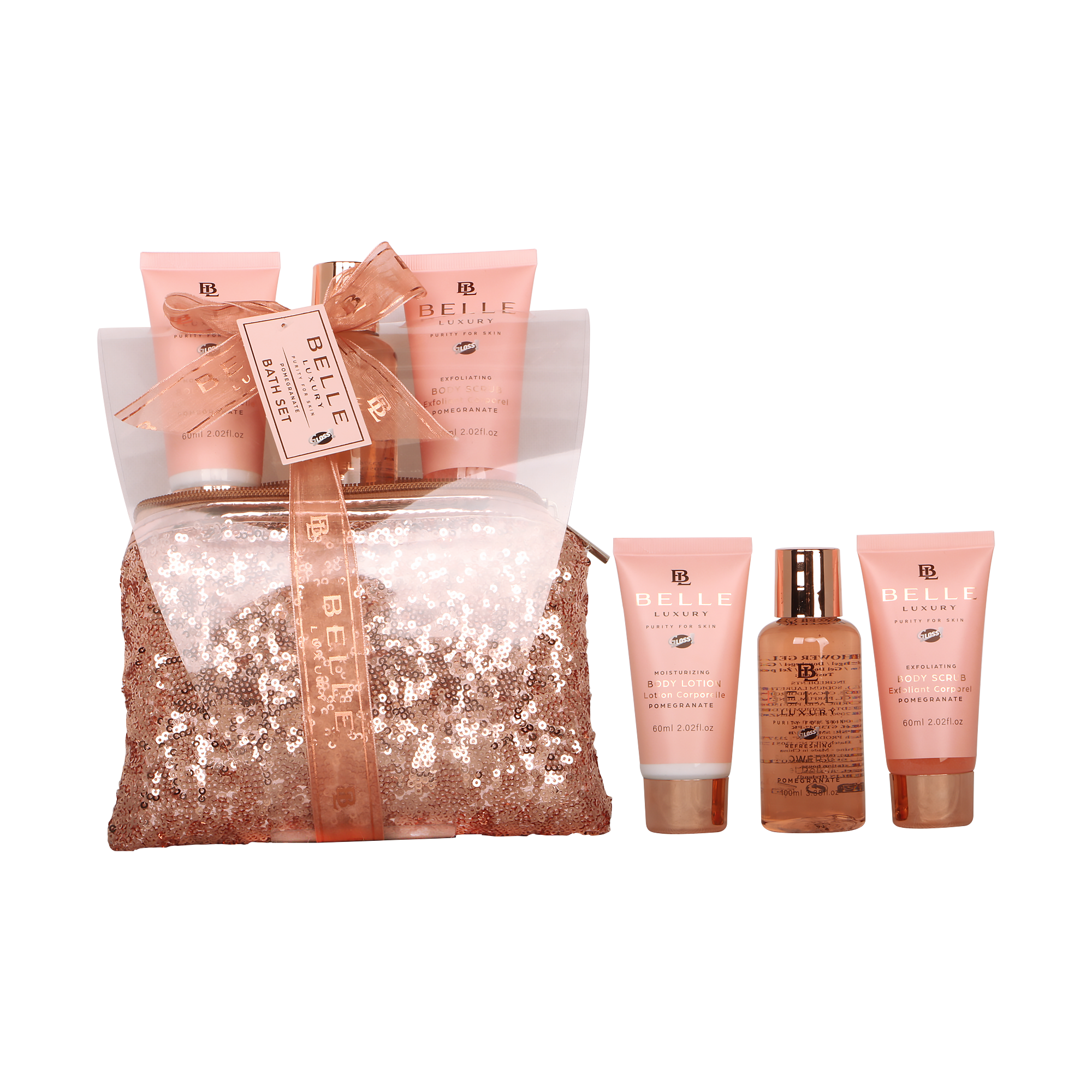 Strass Kit Bath Set BELLE Luxury In Amber