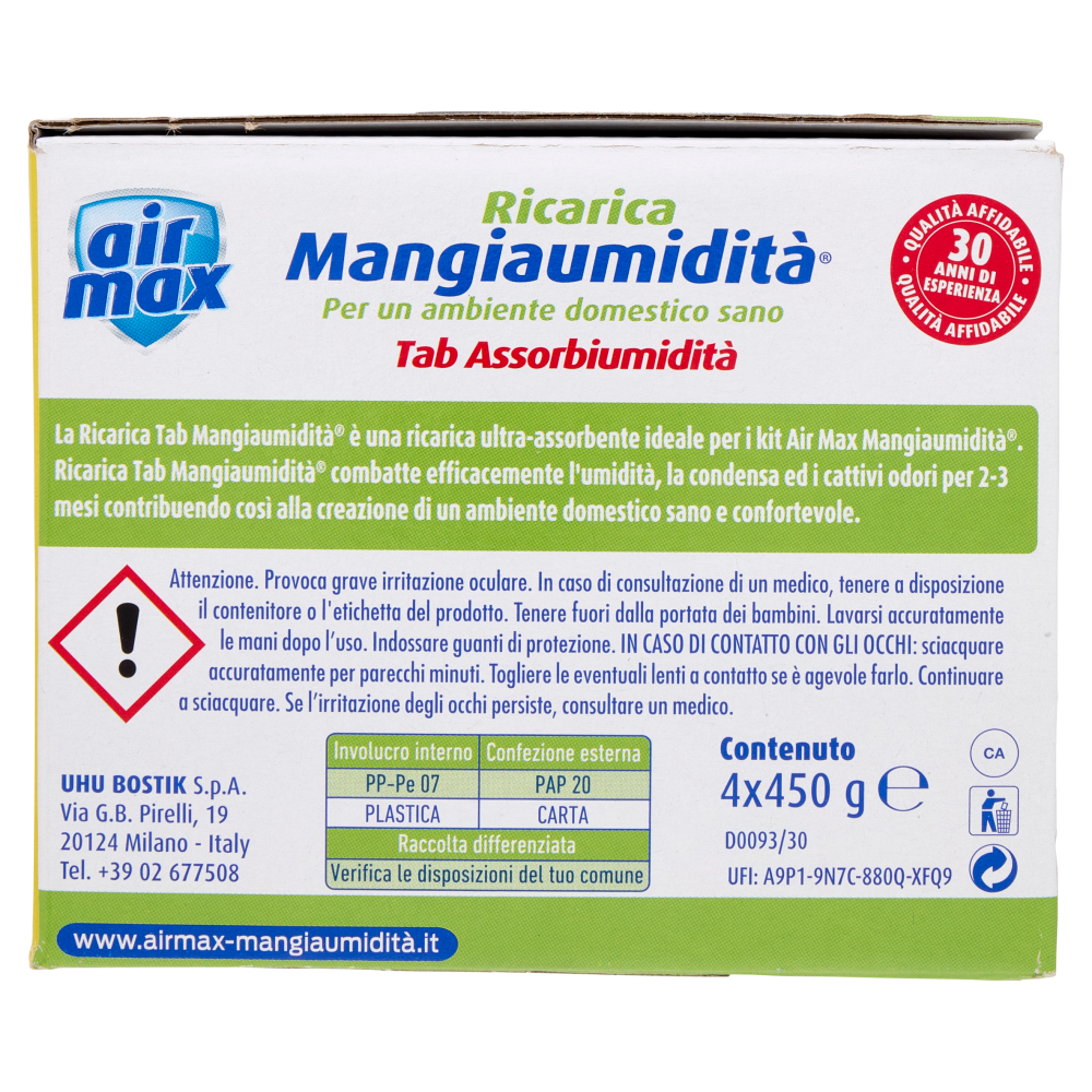 air max Mangiaumidità Ricarica Tab Fragranza Lavanda 4 x 450 g