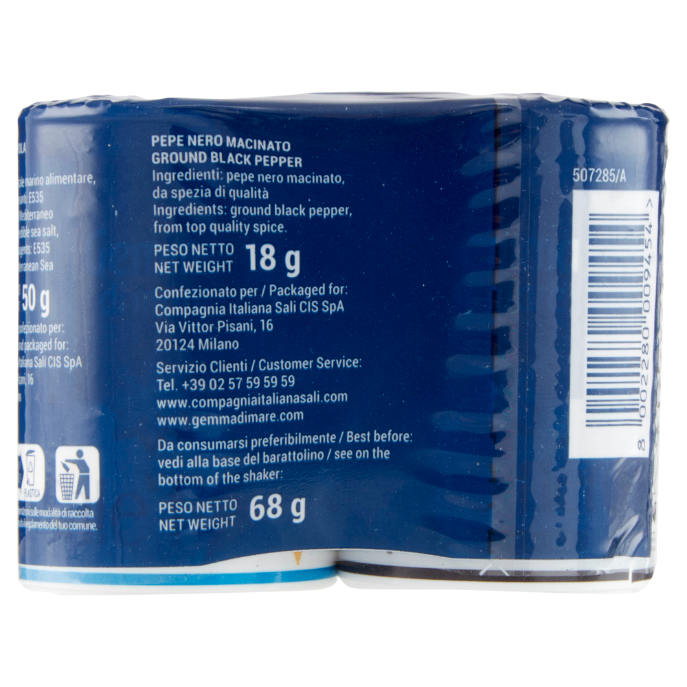 Gemma di mare Pepe Nero 18 g + Sale da Tavola 50 g
