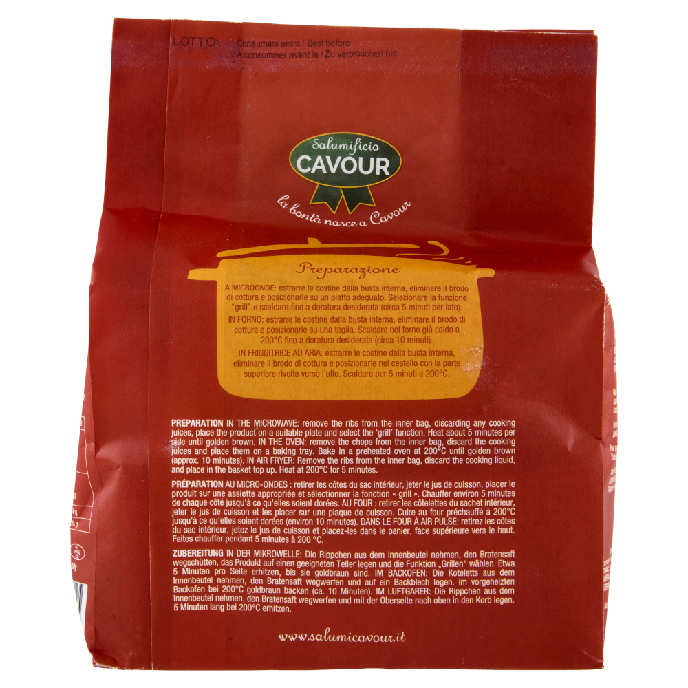 Salumificio Cavour Piatti Gourmet, Pronti per Te Costine di maiale 500 g