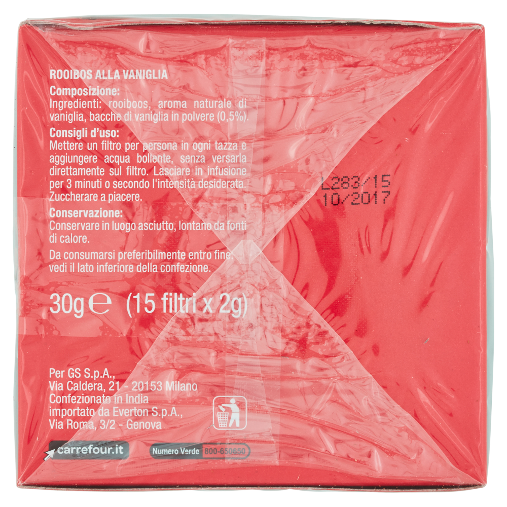 Carrefour Selection Rooibos alla vaniglia 15 x 2 g