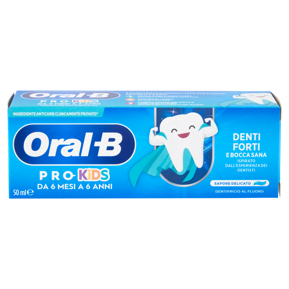 Oral-B Pro-Kids da 6 Mesi a 6 Anni Dentifricio al Fluoro 50 ml