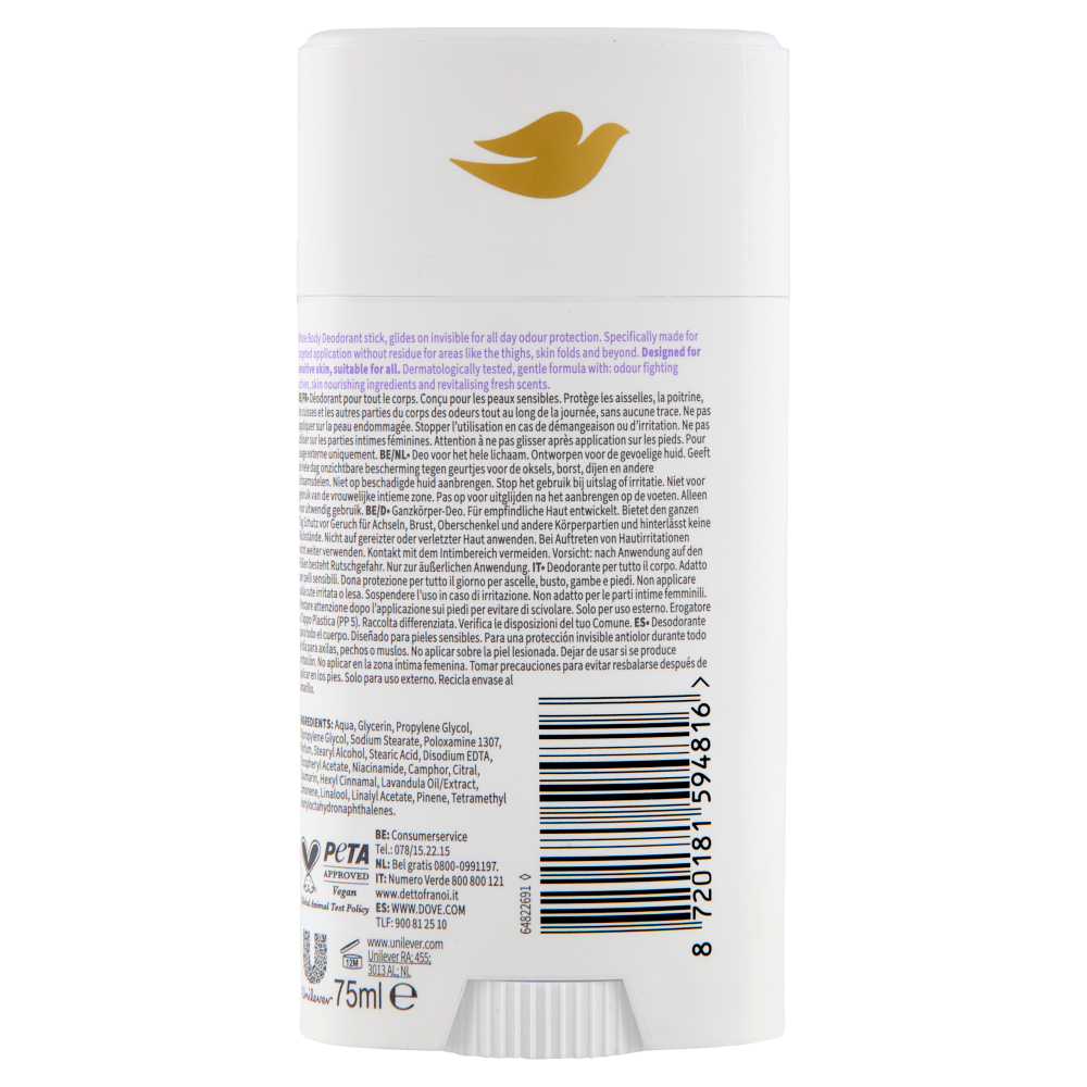 Dove whole body deo Sensitive lavender & camomile scent 75 ml