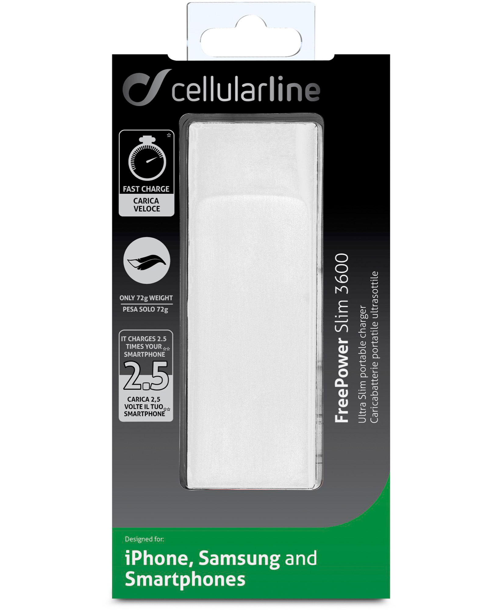 Cellularline Freepower Slim 3600 - Universal