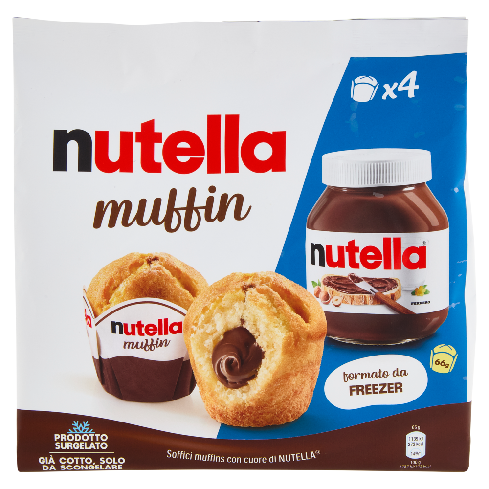nutella muffin 4 pezzi 264 g