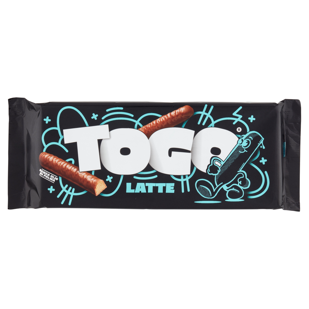 Pavesi Togo Latte Snack Biscotto Ricoperto con Cioccolato al Latte 120g