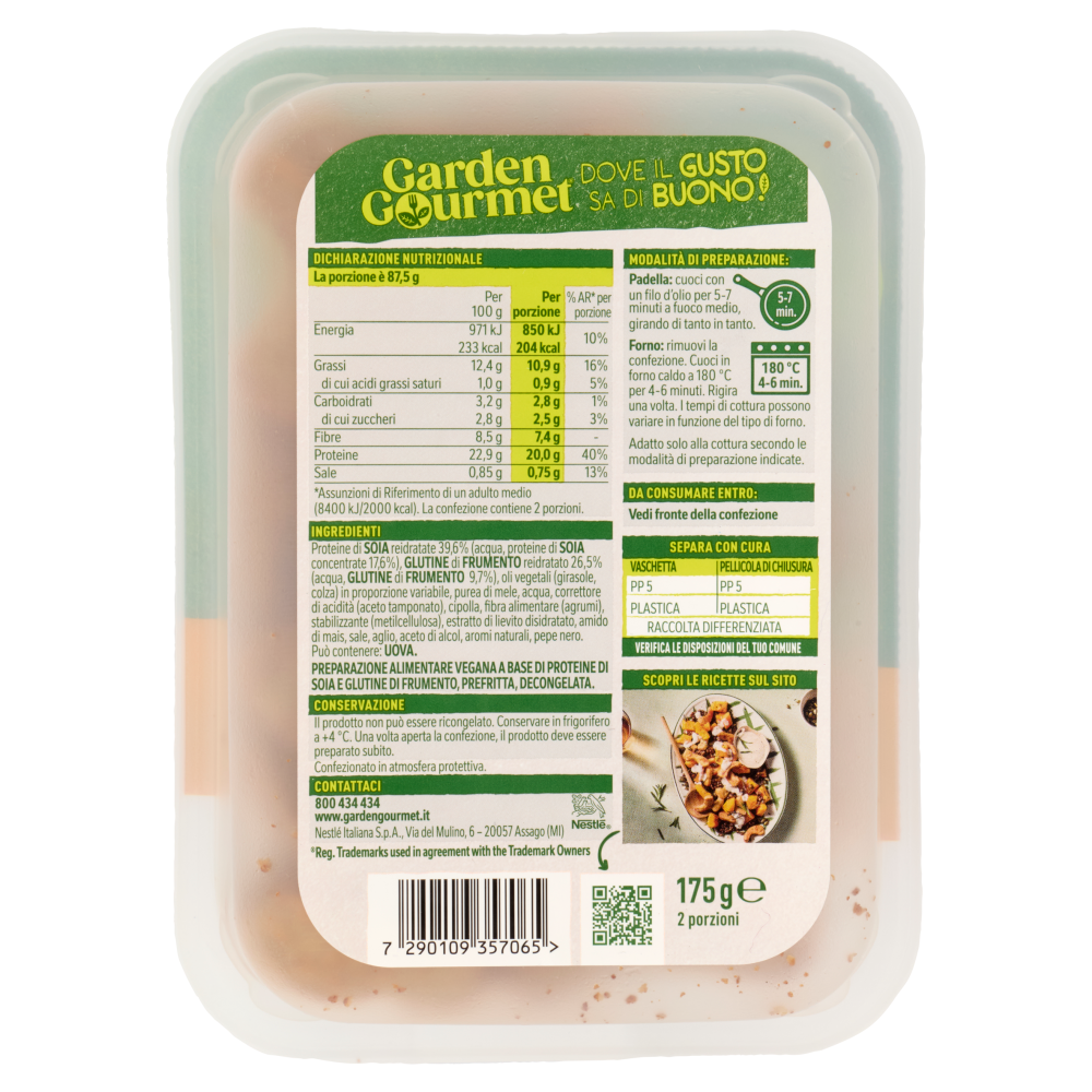 GARDEN GOURMET Straccetti Vegani di Soia 2 porzioni 175g
