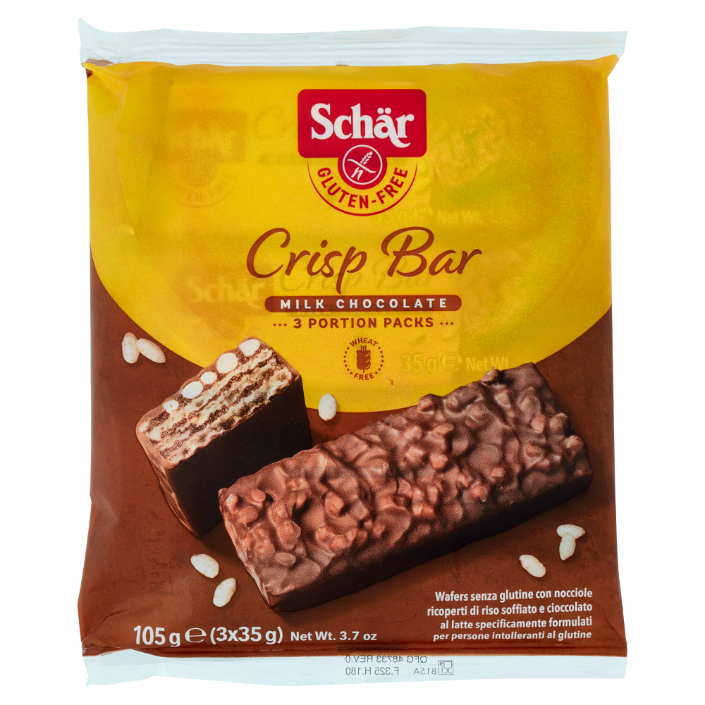 Schär Gluten-free Crisp Bar Milk Chocolate 3 x 35 g