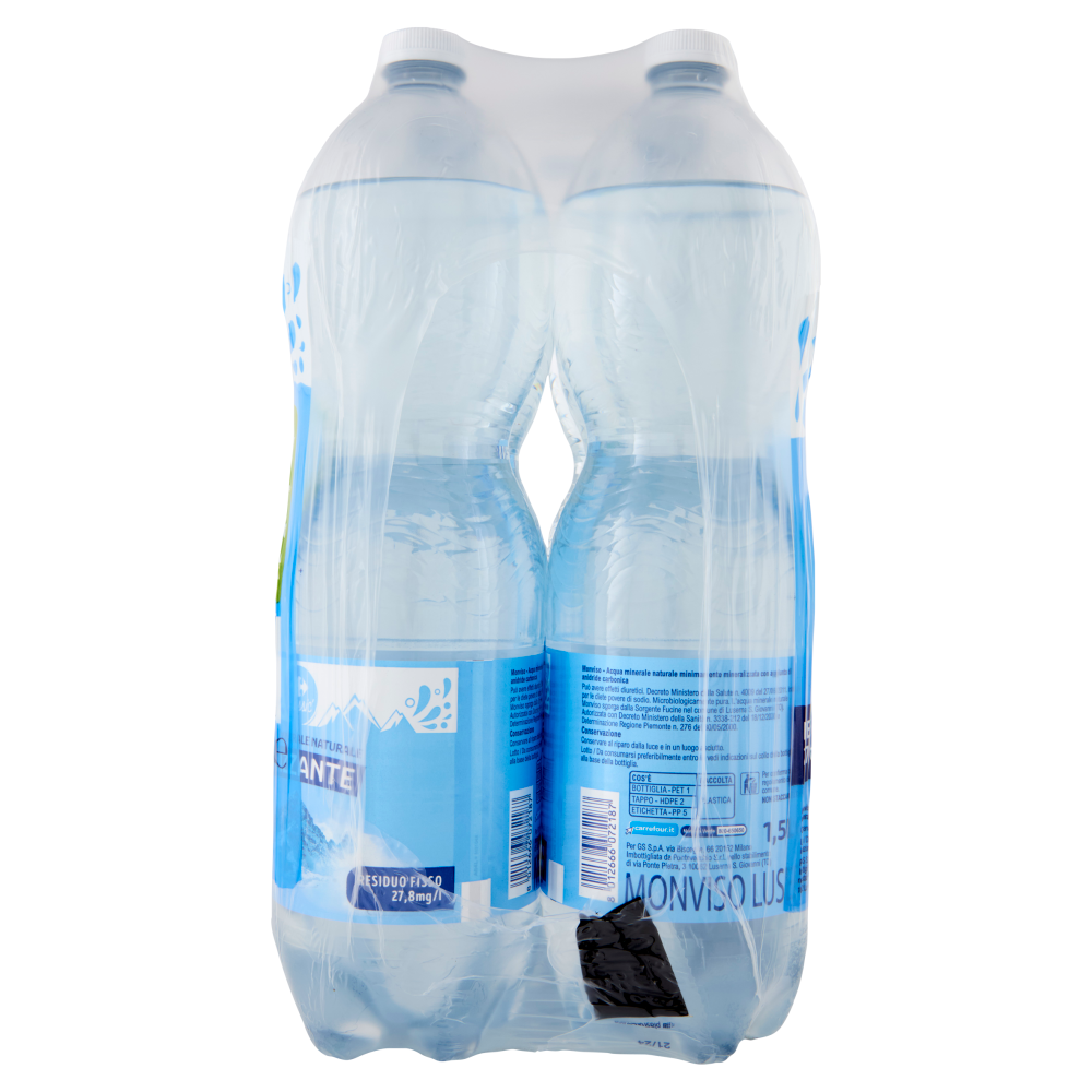 Carrefour Classic Frizzante Acqua Minerale Naturale Monviso 6 x 1,5 L