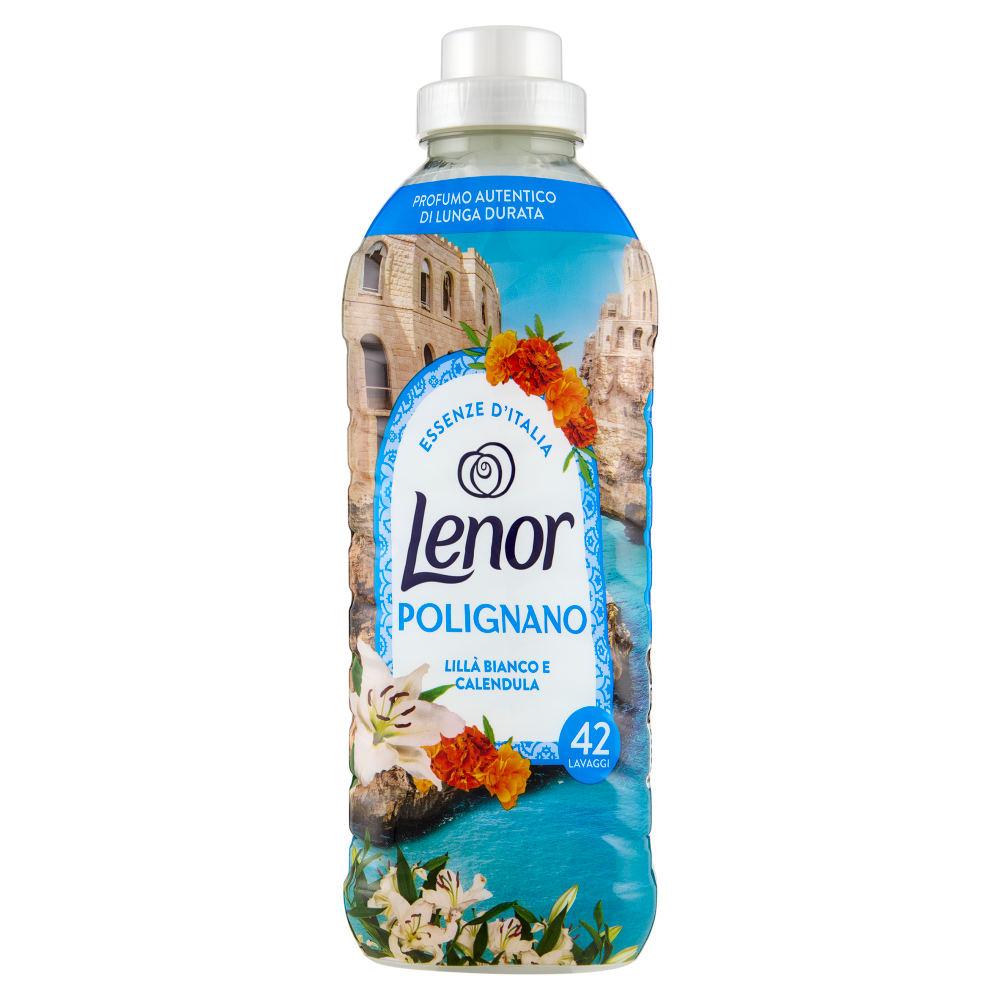Lenor Essenze D'Italia Polignano Ammorbidente Concentrato Lillà Bianco e Calendula, 42 Lavaggi 882 m