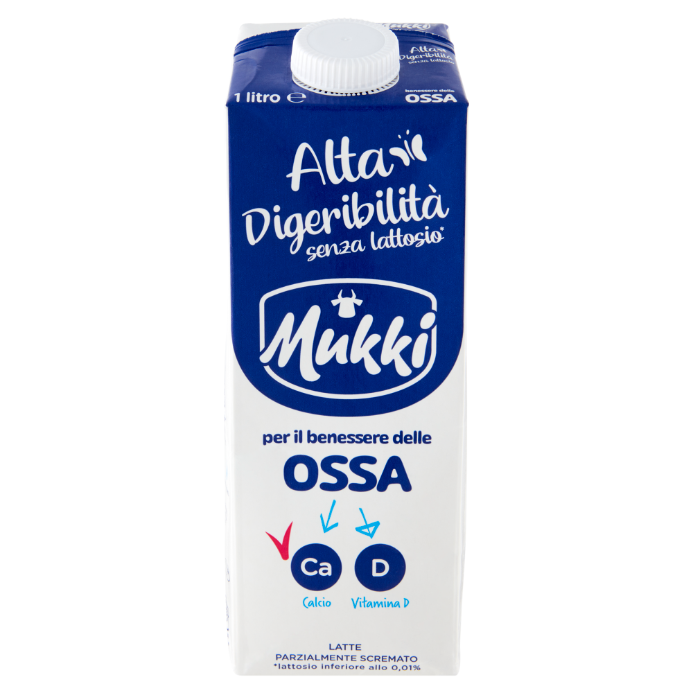 Mukki Alta Digeribilit&agrave; senza lattosio* per il benessere delle Ossa 1 litro