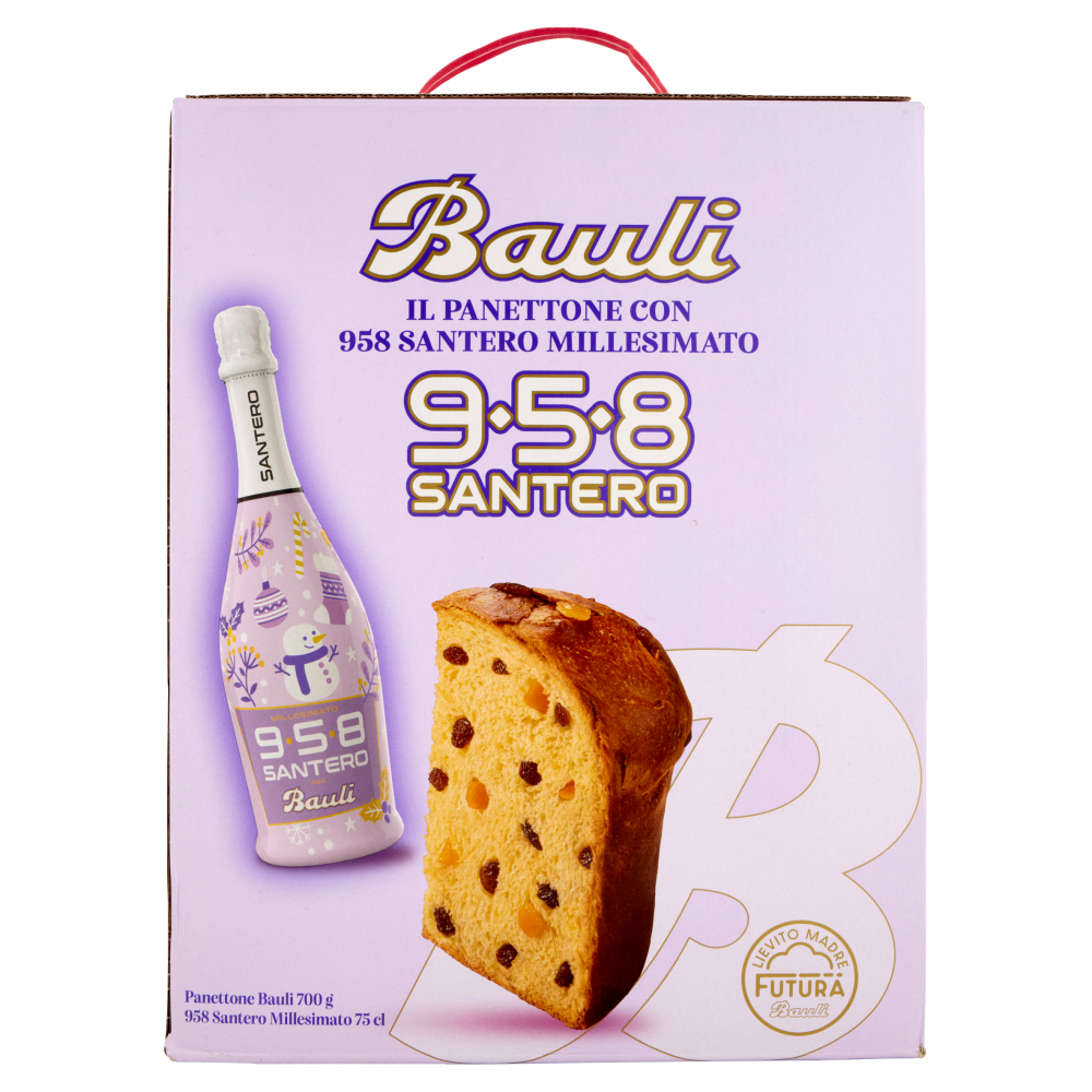Bauli il Panettone 700 g + con 958 Santero Millesimato 75 cl