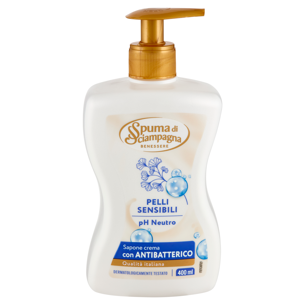 Spuma di Sciampagna Benessere Sapone crema Pelli Sensibili pH Neutro 400 ml