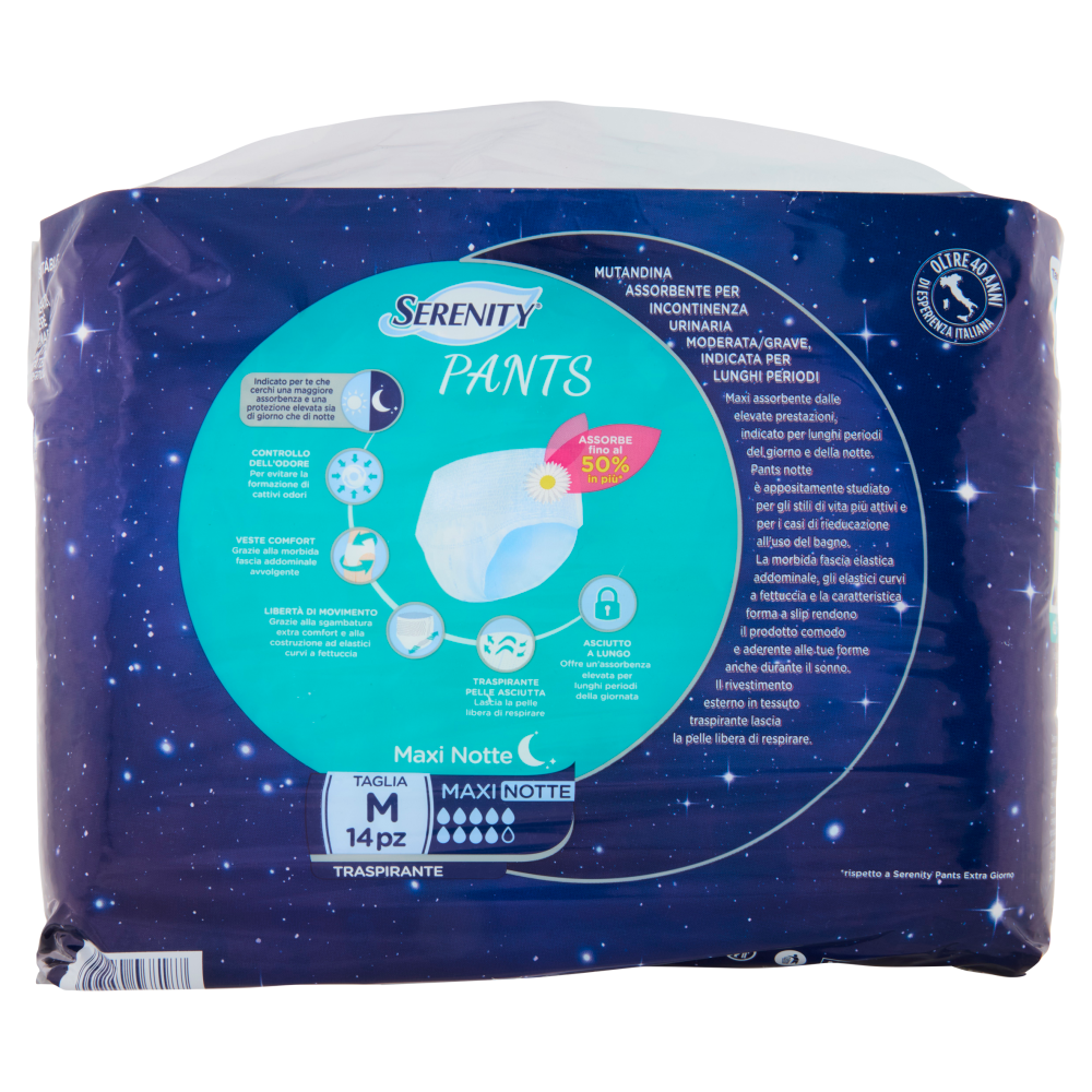 Serenity Pants Maxi Notte Traspirante Taglia M 14 pz