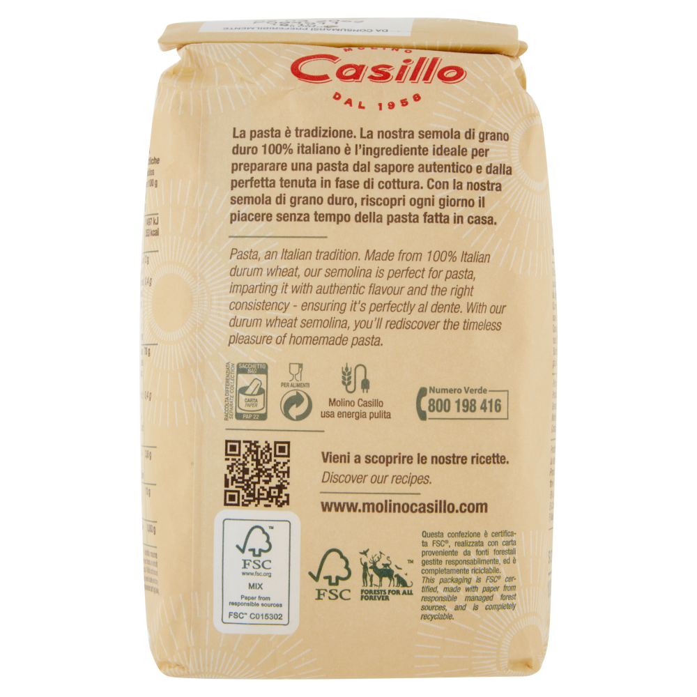 Molino Casillo la Pasta Semola 1000 g