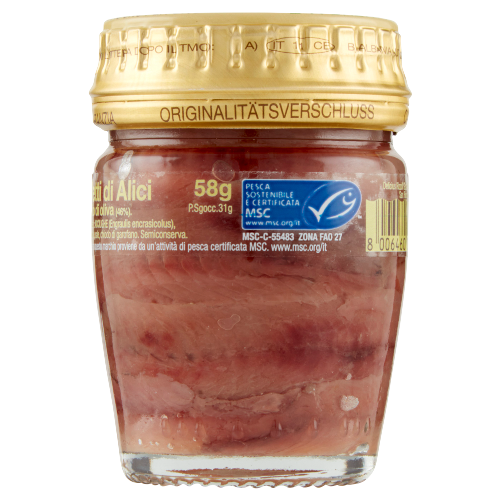 Delicius Filetti di Alici in olio di oliva (46%) 58 g