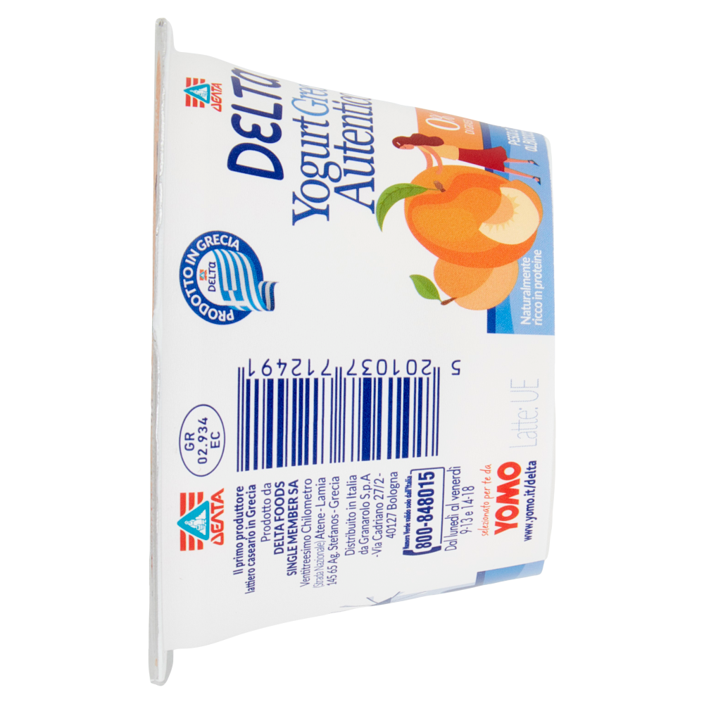 Delta Yogurt Greco Autentico 0% di Grassi Pesca ed Albicocca 150 g