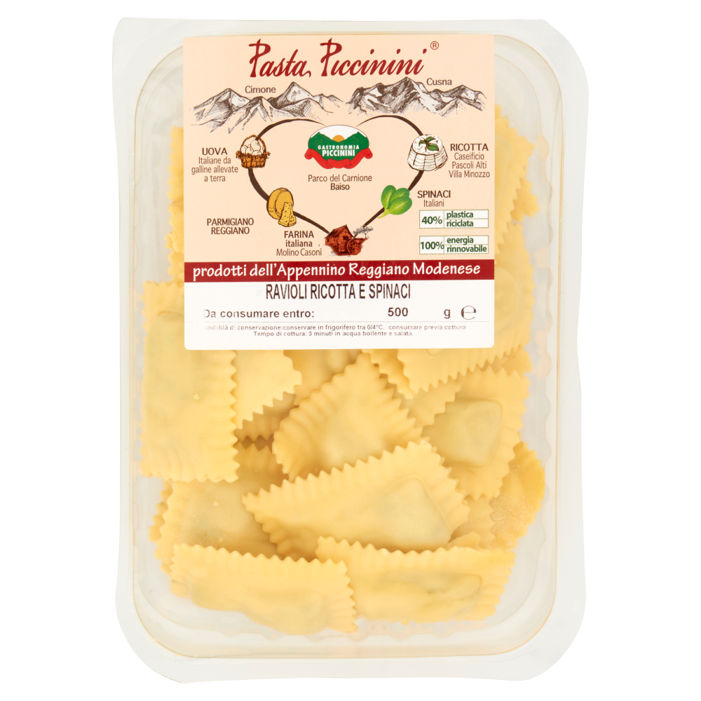 Pasta Piccinini Ravioli Ricotta e Spinaci 500 g
