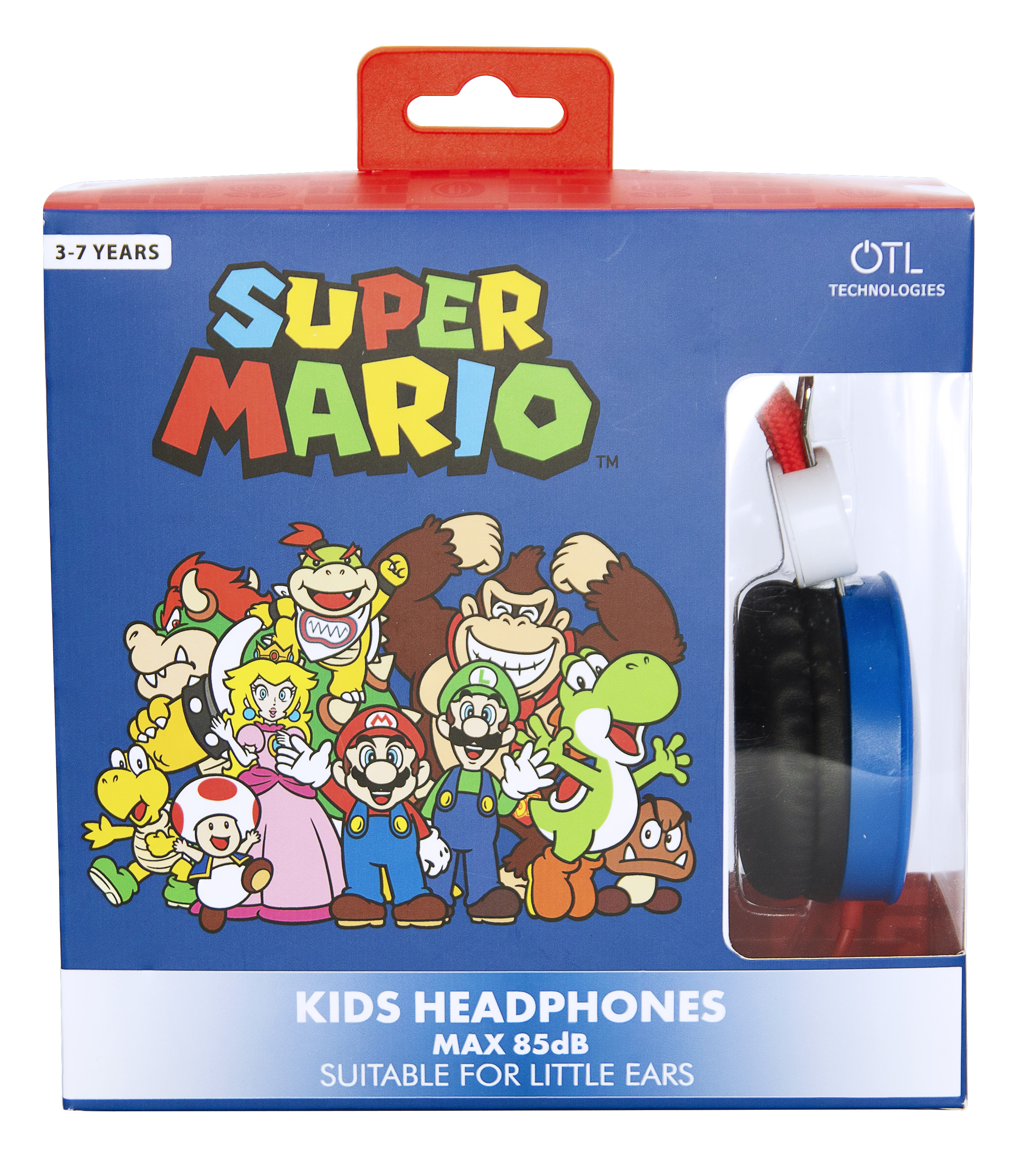 OTL Technologies Super Mario Cuffie Cablato A Padiglione MUSICA Nero, Blu, Rosso, Bianco
