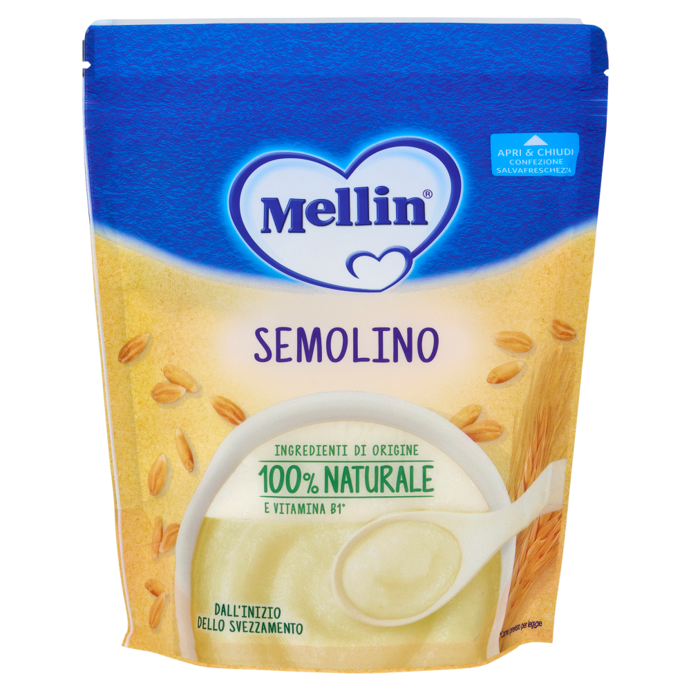 MELLIN Semolino, Confezione Apri&Chiudi, dall'inizio dello Svezzamento, 200g