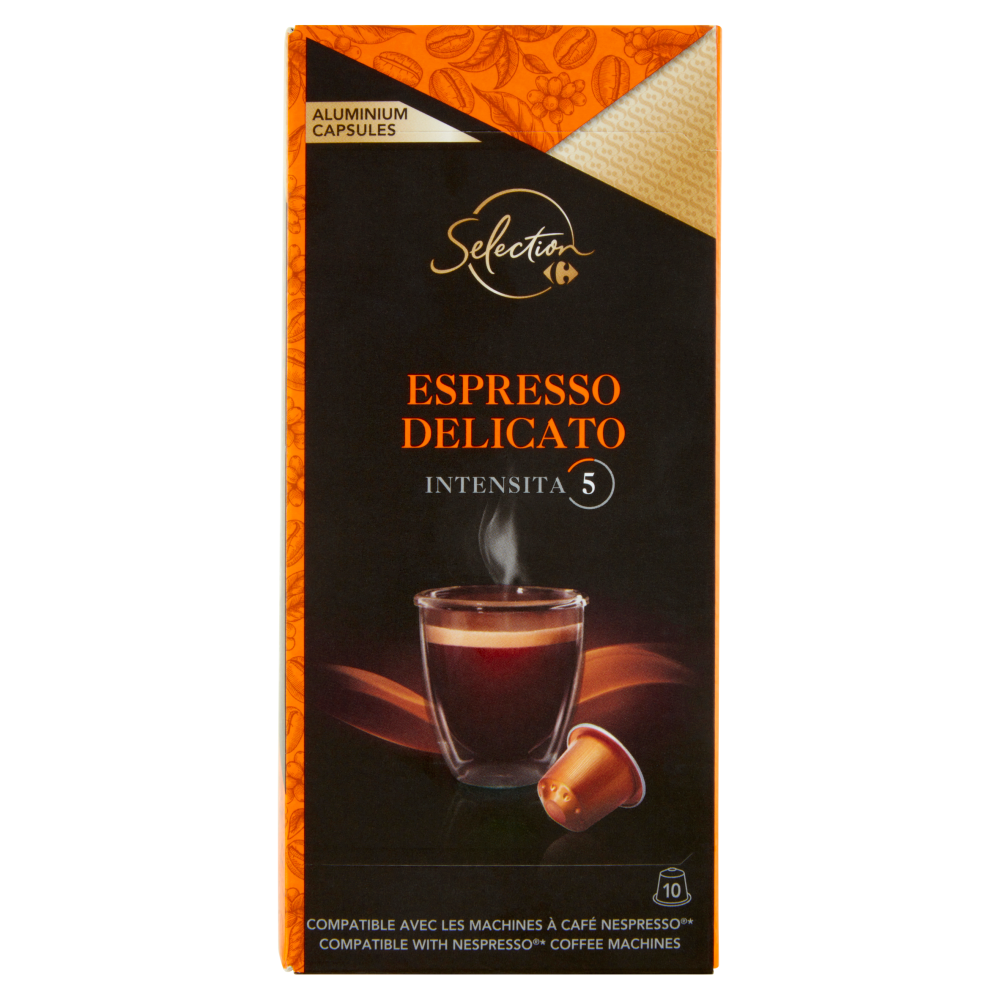Carrefour Selection Espresso Delicato Intensità 5 10 Capsule 52 g