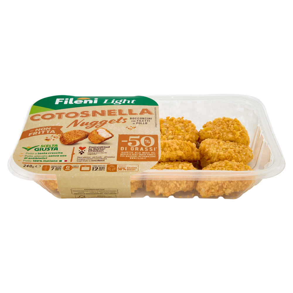 Fileni Light Cotosnella Nuggets Bocconcini con Filetti di Pollo 0,240 kg