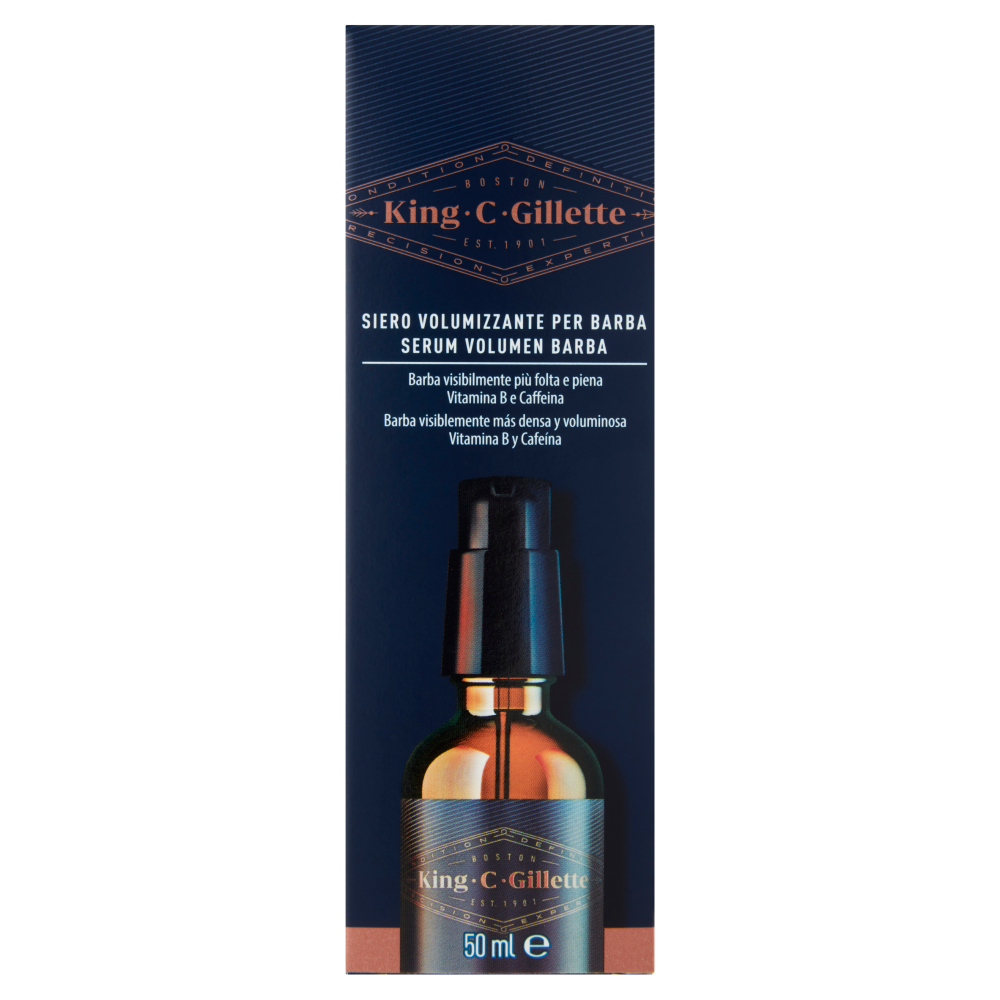 King C Gillette Siero Volumizzante per Barba 50 ml