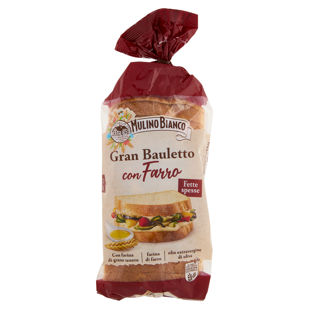 Mulino Bianco Gran Bauletto Pane con Grano Tenero e Farro 500g