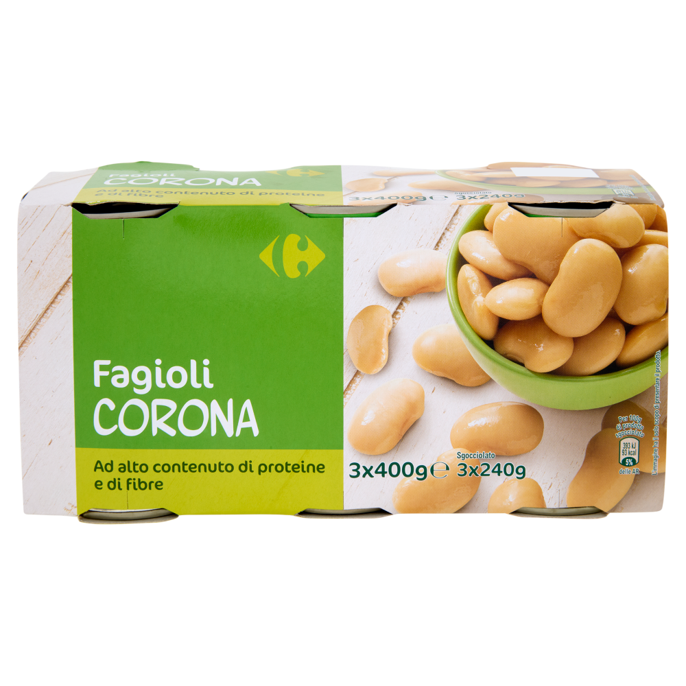 Carrefour Fagioli Corona 3 x 400 g