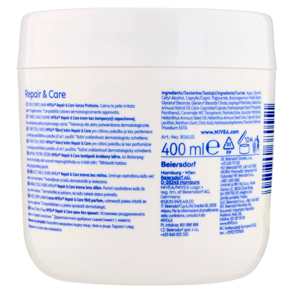 Nivea Repair & Care Pelle Secca & Sensibile 400 ml