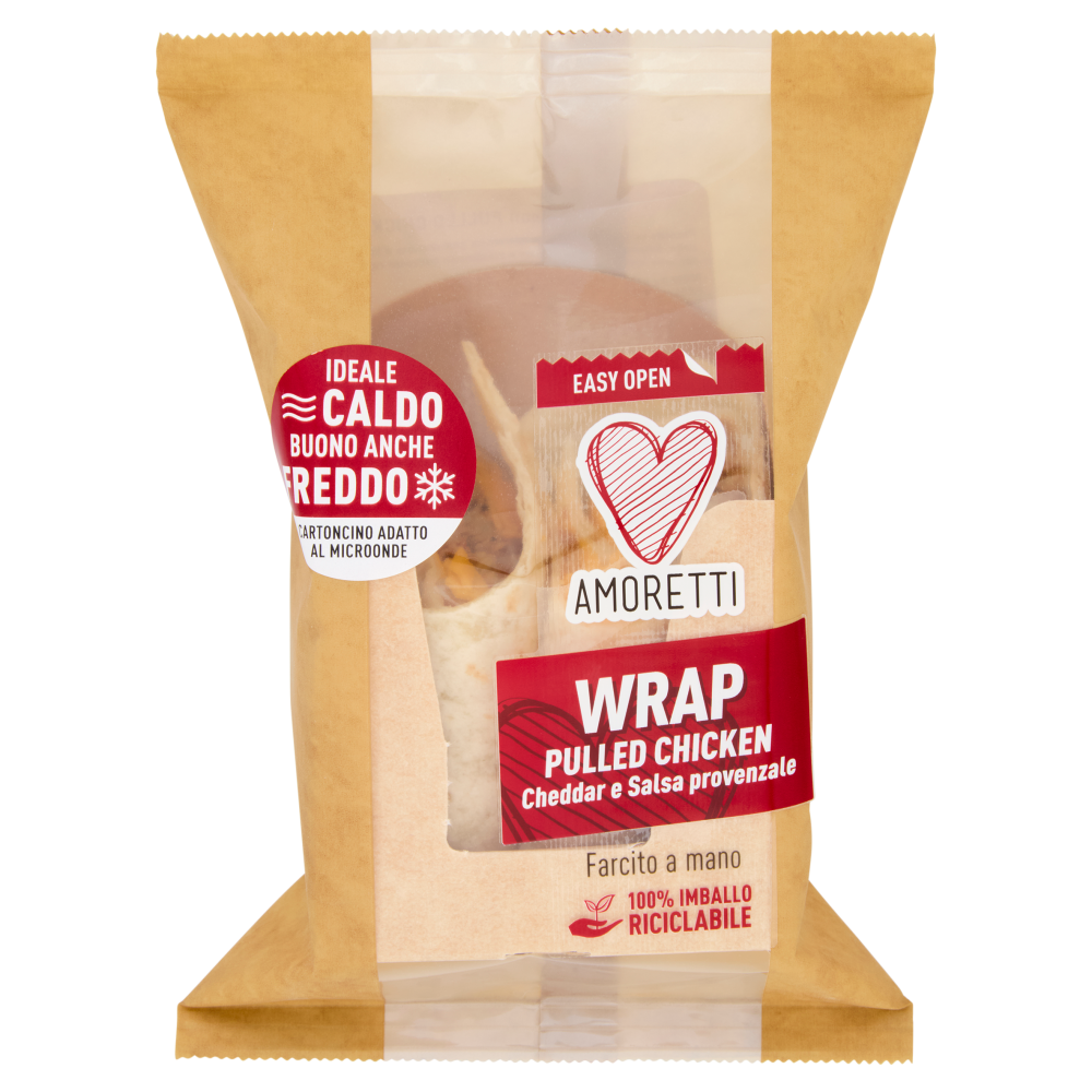 Amoretti Wrap Pulled Chicken Cheddar e Salsa provenzale 160 g