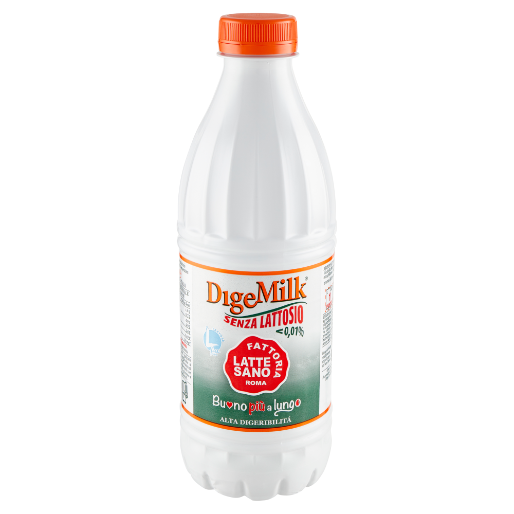 Fattoria Latte Sano DigeMilk Senza Lattosio <0,01% Buono pi&ugrave; a lungo Alta Digeribilit&agrave; 1 L