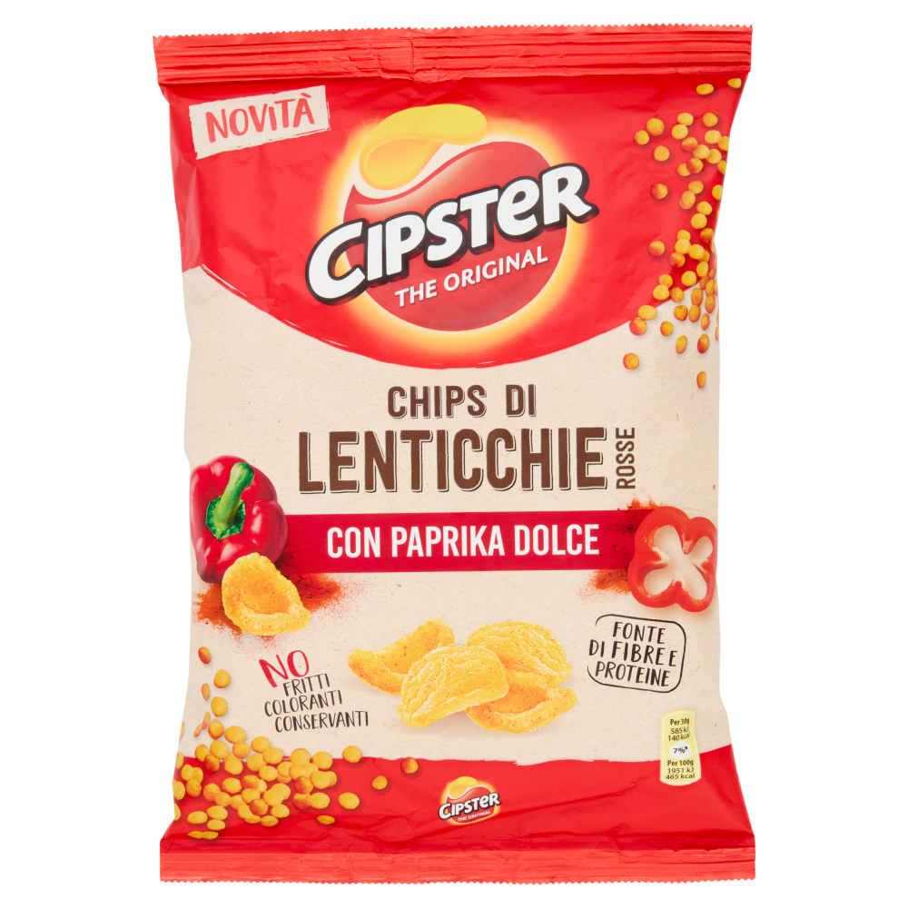 Cipster The Original Chips di Lenticchie Rosse alla Paprika 80g