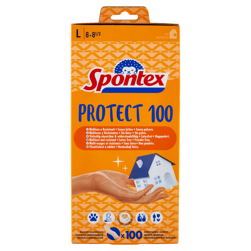 Spontex Guanti Usa&Getta Protect 100 tg L