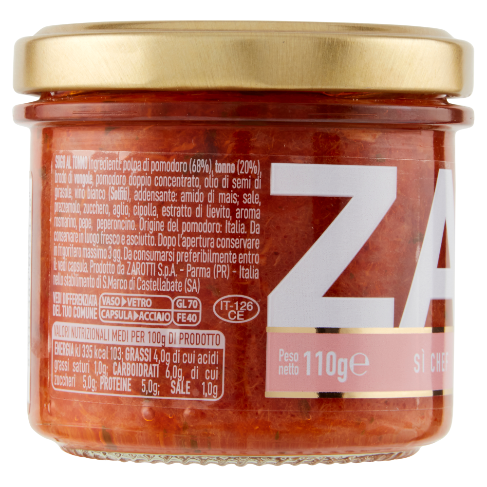 Zarotti S&igrave; Chef Sugo al Tonno 110 g