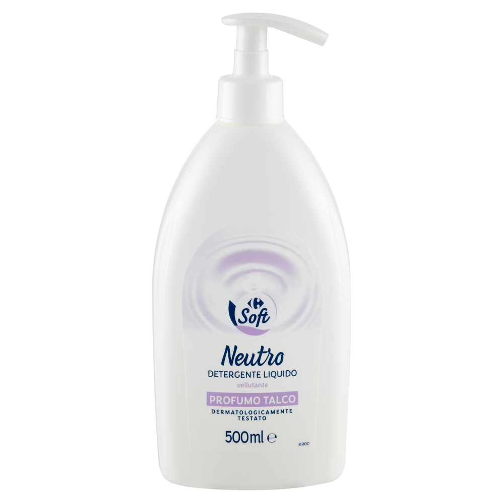 Carrefour Soft Neutro Detergente Liquido Profumo Talco 500 ml