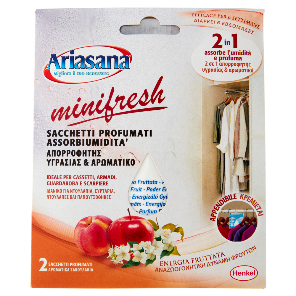 Rubson MiniFresh 2x50g Deumidificatore E Deodorante Alla Lavanda, Buste Anti-Umidità Per Armadi, Cassetti, Scarpiera, 2 Confezioni Da 6? - 6