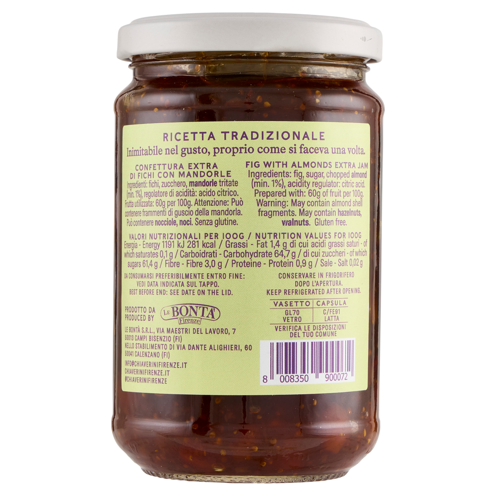 F.lli Chiaverini & C. Confettura Extra Fichi con Mandorle 370 g