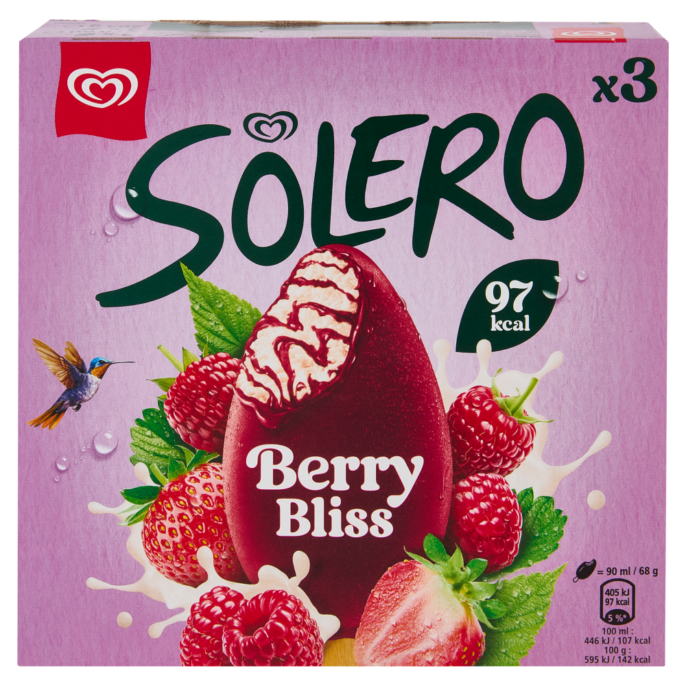 Solero Berry Bliss 3 Gelati 204 g