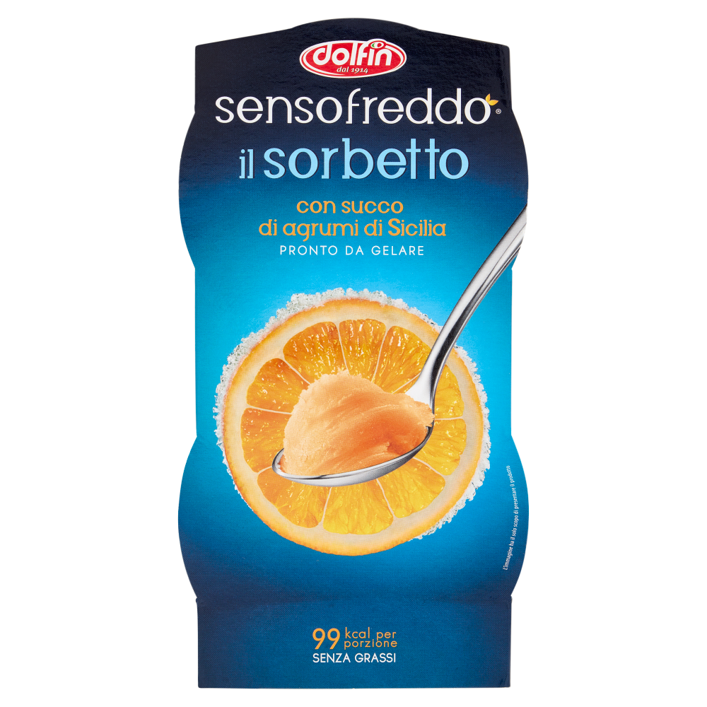 dolfin sensofreddo il sorbetto con succo di agrumi di Sicilia 2 x 100 ml