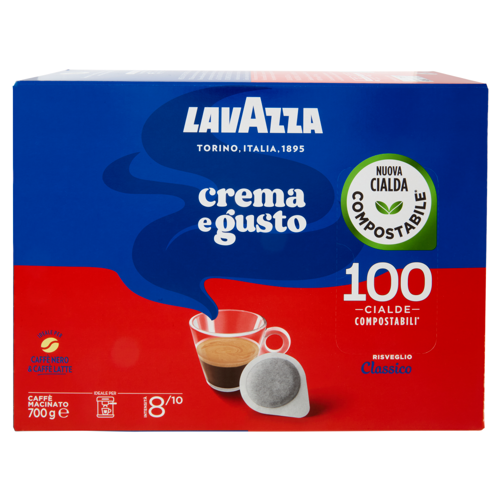 Lavazza crema e gusto Classico 100 Cialde Compostabili* 700 g