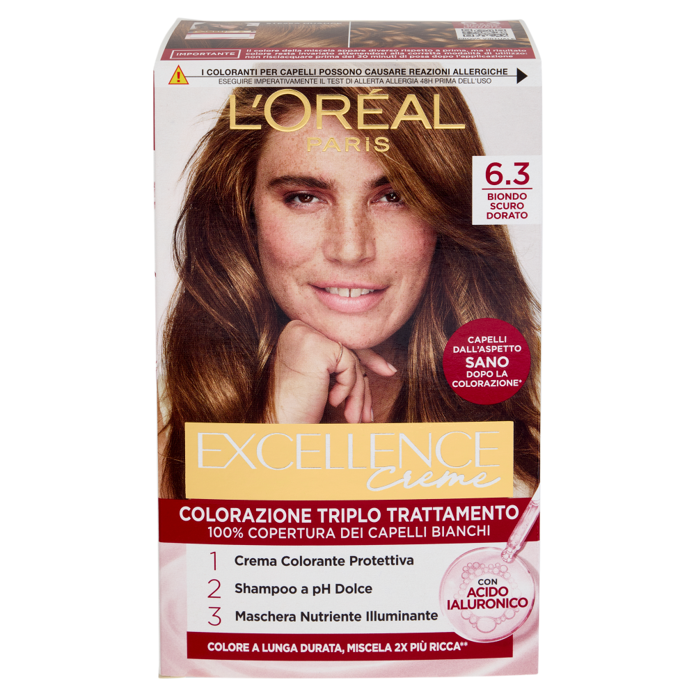 L'Or&eacute;al Paris Excellence Creme Colorazione Triplo Trattamento 6.3 Biondo Scuro Dorato