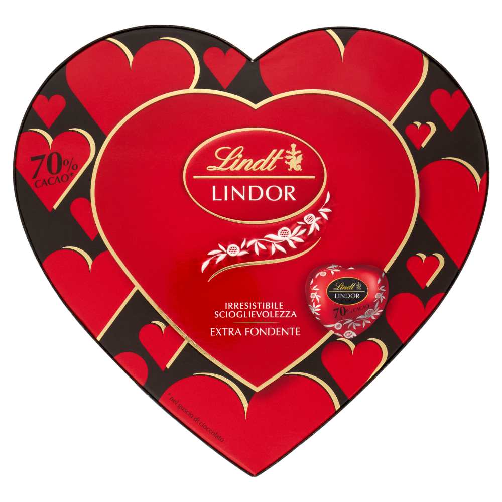 Lindt Lindor scatola cuore fondente 70% cacao 96 g