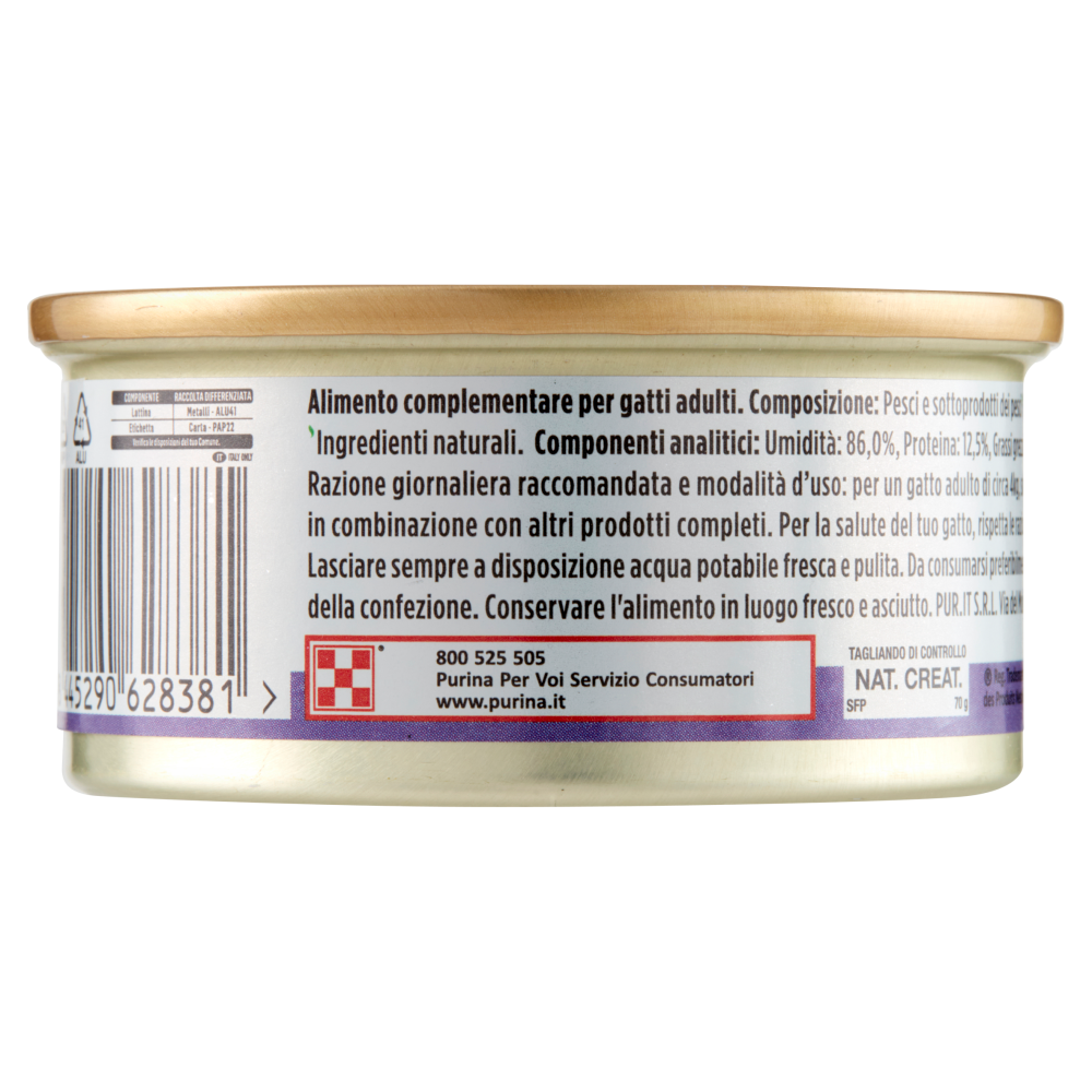PURINA GOURMET Nature's Creations Ricco in Fiocchi di Tonnetto Naturale in Gelée 70 g