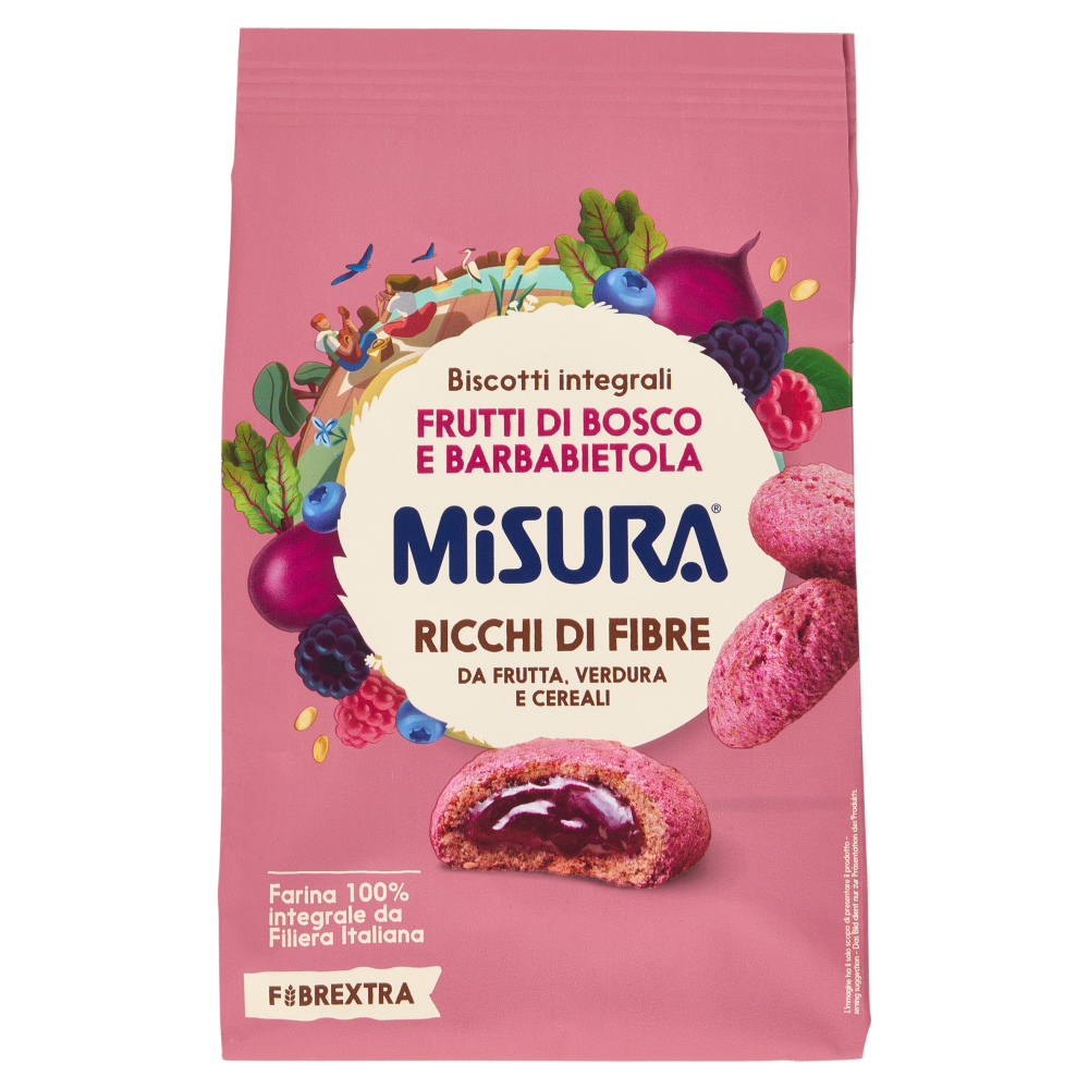 Misura Fibrextra Biscotti integrali Frutti di Bosco e Barbabietola 260 g