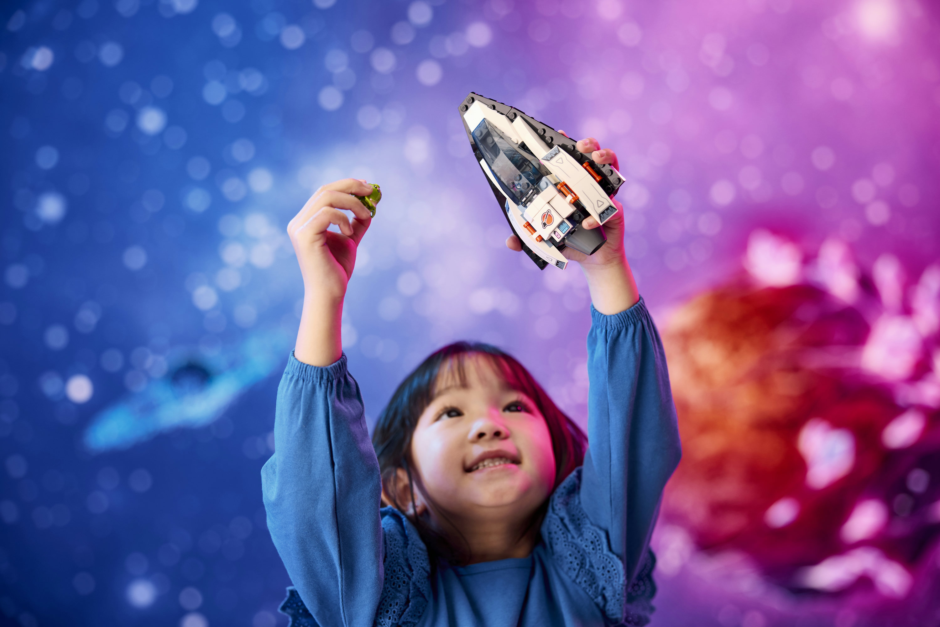 LEGO City 60429 Navetta Spaziale e Scoperta di Asteroidi, Gioco per Bambini 4+ con Astronave Giocattolo, Gru e 2 Minifigure
