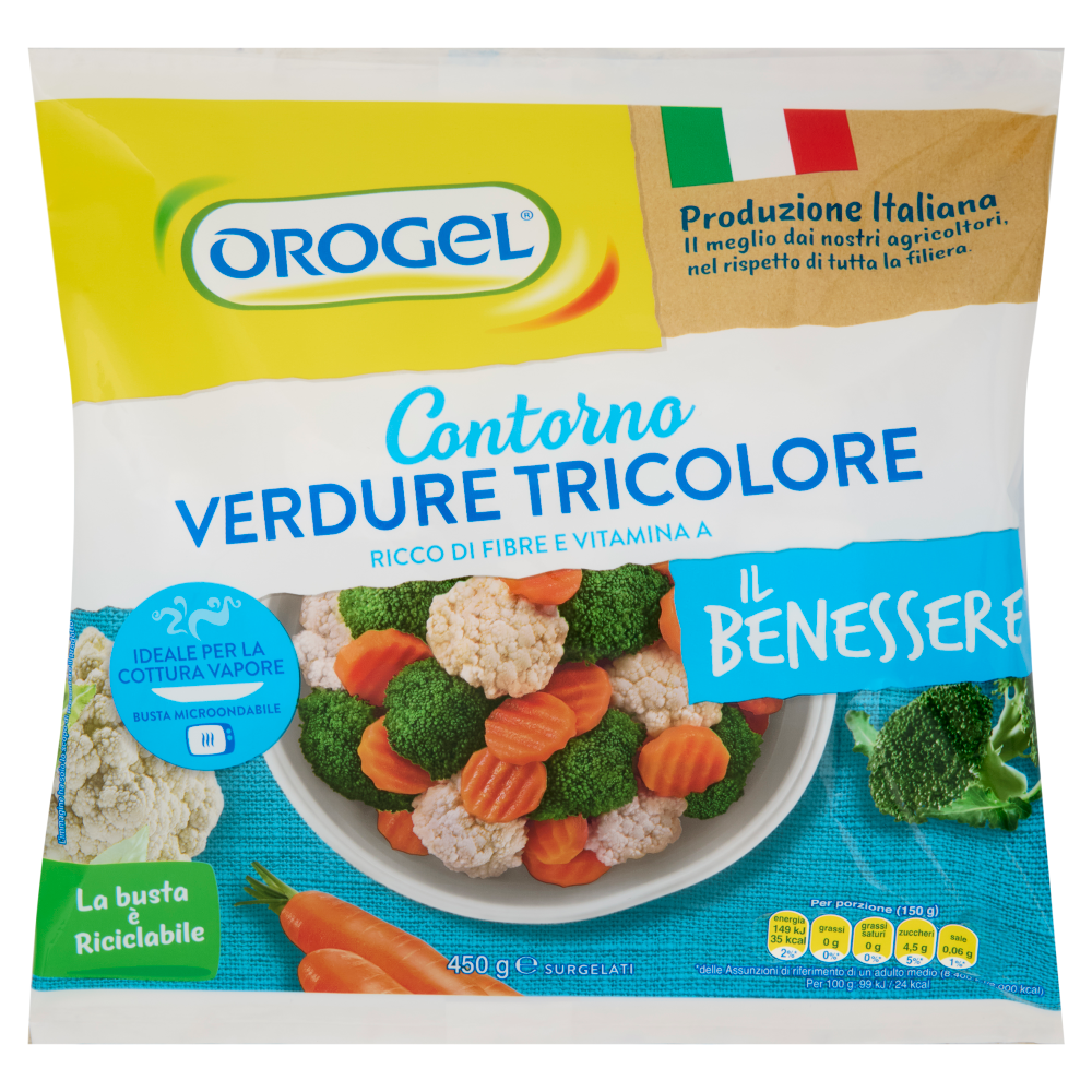 Orogel Il Benessere Contorno Verdure Tricolore Surgelati 450 g