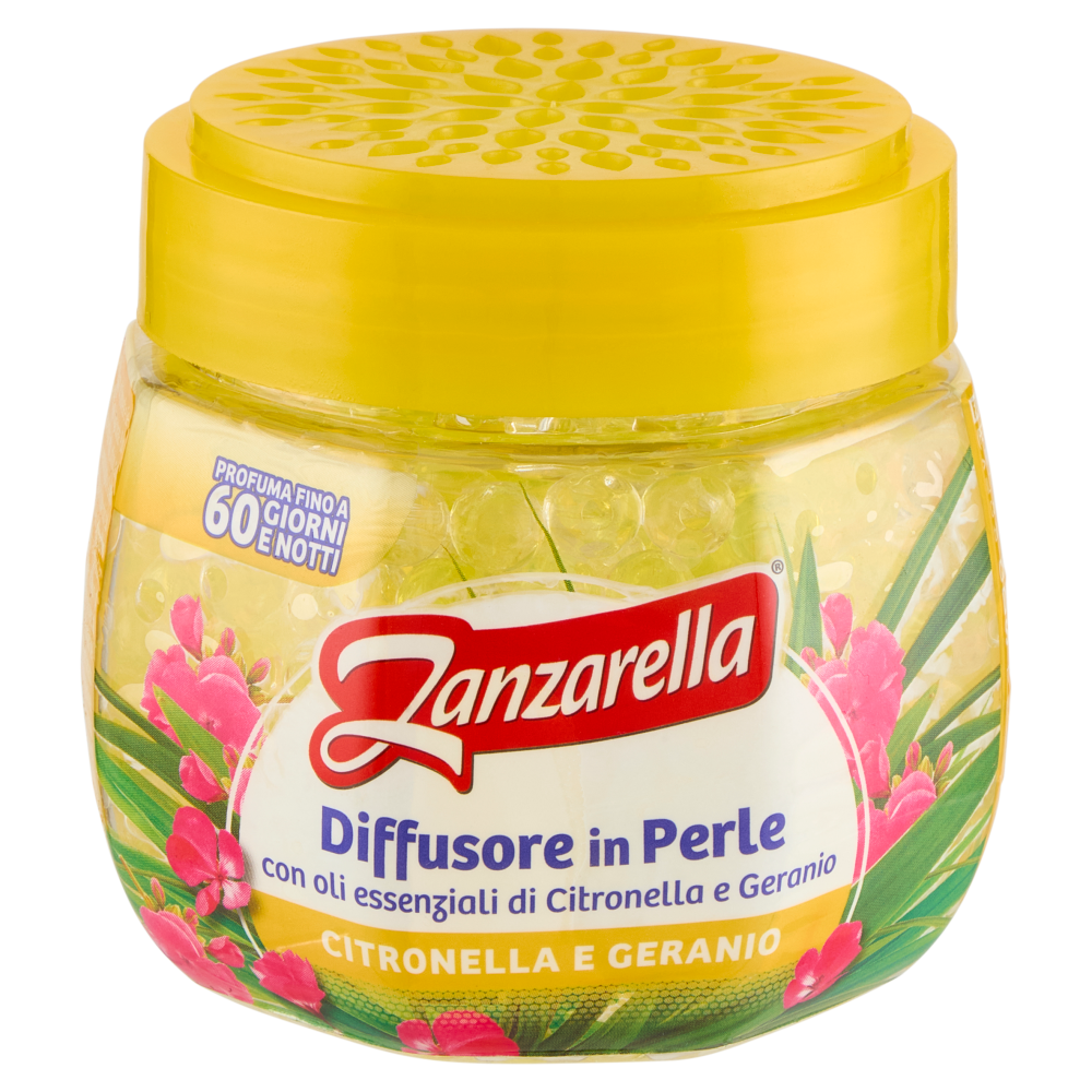 Zanzarella Diffusore in Perle Citronella e Geranio 170 g