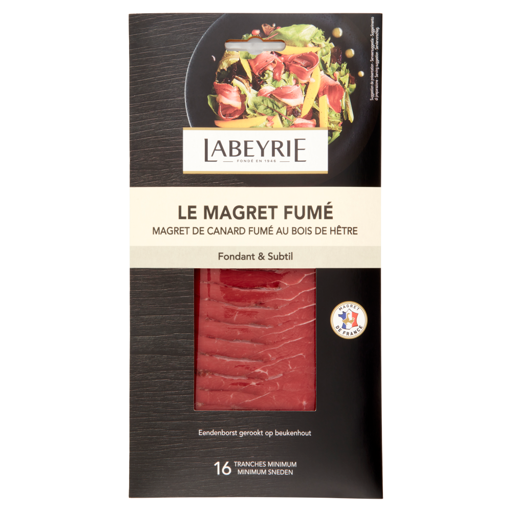 Labeyrie le Magret Fumé Magret de Canard Fumé au Bois de Hêtre, Petto d'Anatra Affumicato 90 g